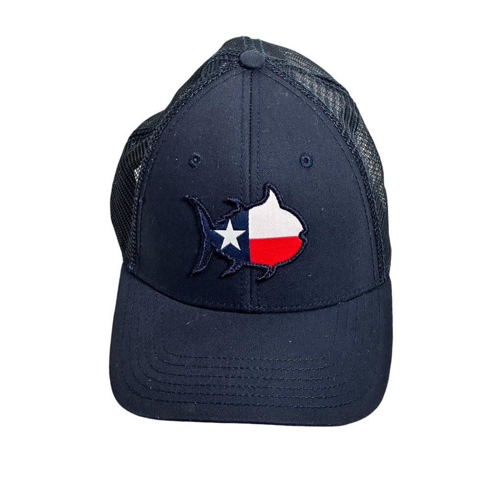 Southern Tide Navy Blue Adjustable Texas Fishing Mesh Cap Hat OSFM